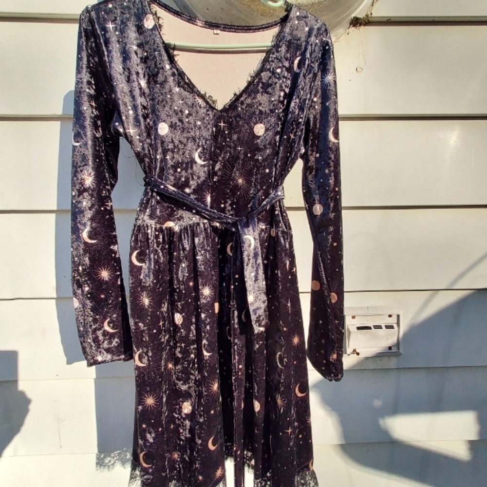 Sun, moon and stars dress